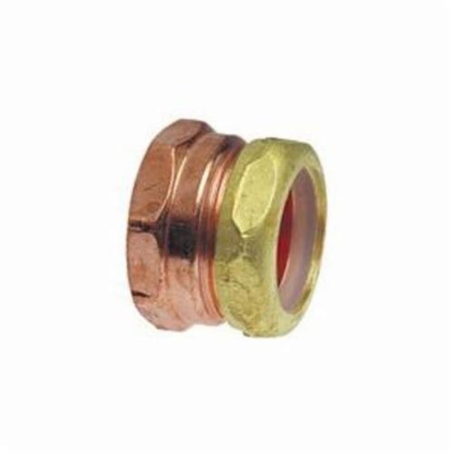 DWV Slip Joint Adapter, 1-1/2 in, FNPT x Slip Joint, Copper