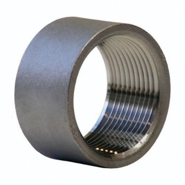 Half Coupling, 2 in, FNPT, 304/304L Stainless Steel, 150 lb