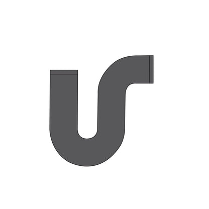 Deep Seal P-Trap, 3 in, No Hub, Cast Iron