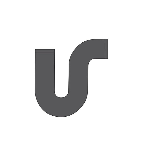 Deep Seal P-Trap, 4 in, No Hub, Cast Iron