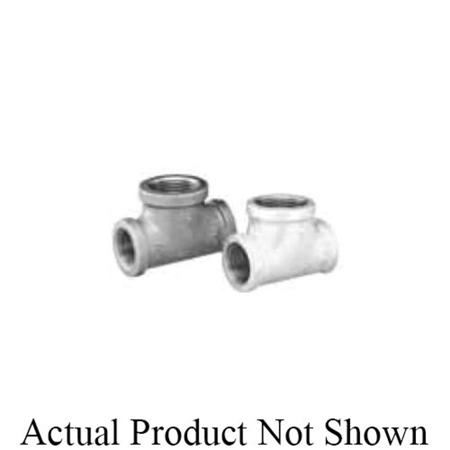 Bull Head Tee, 1-1/4 x 2 in, FNPT, 150 lb, Malleable Iron, Black