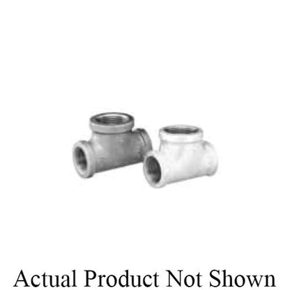 Bull Head Tee, 1-1/4 x 2 in, FNPT, 150 lb, Malleable Iron, Black