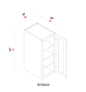Wall Refrigerator Cabinet - 18"W x 42"H x 24"D