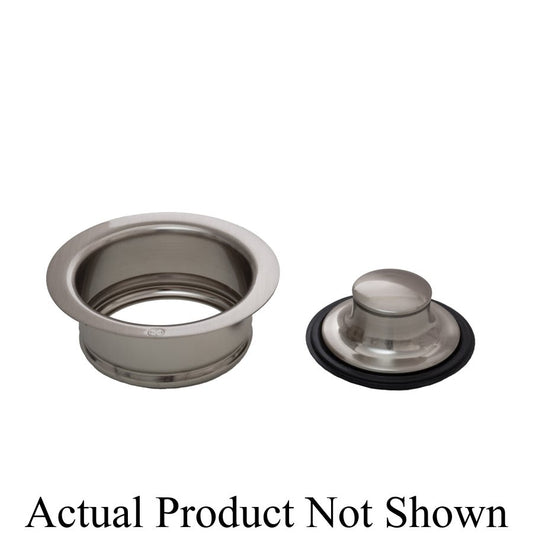 Flange and Stopper Set, Brushed Brushed Nickel Stainless/Stainless