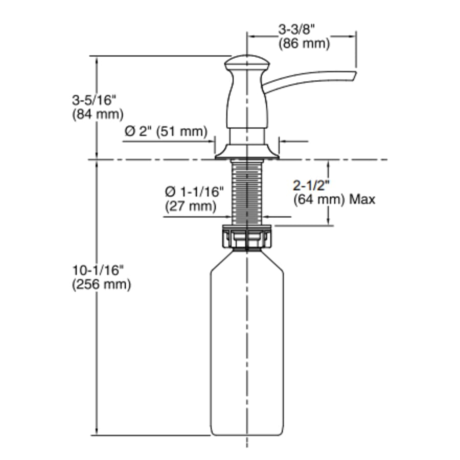 Forte Deck Mounted Soap Dispenser