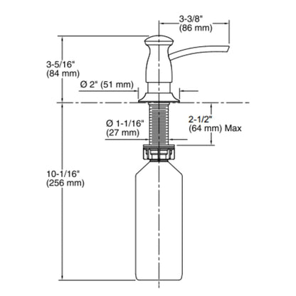 Forte Deck Mounted Soap Dispenser