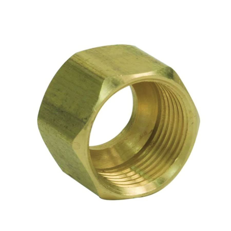 Nut, 3/8 in, Comp, Brass, Rough Brass, Domestic