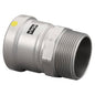 Gas Male Adapter, 4 in, Press x MNPT, Carbon Steel