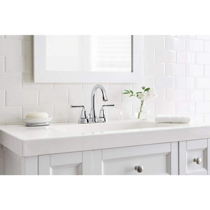 Dunston 4 in. Centerset Double Handle High-Arc Bathroom Faucet in Chrome