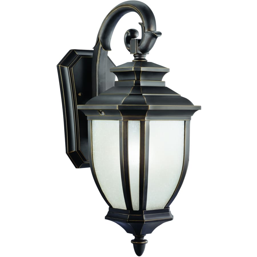 Salisbury Single Light 19" Tall Outdoor Wall Sconce with Linen Glass Panels