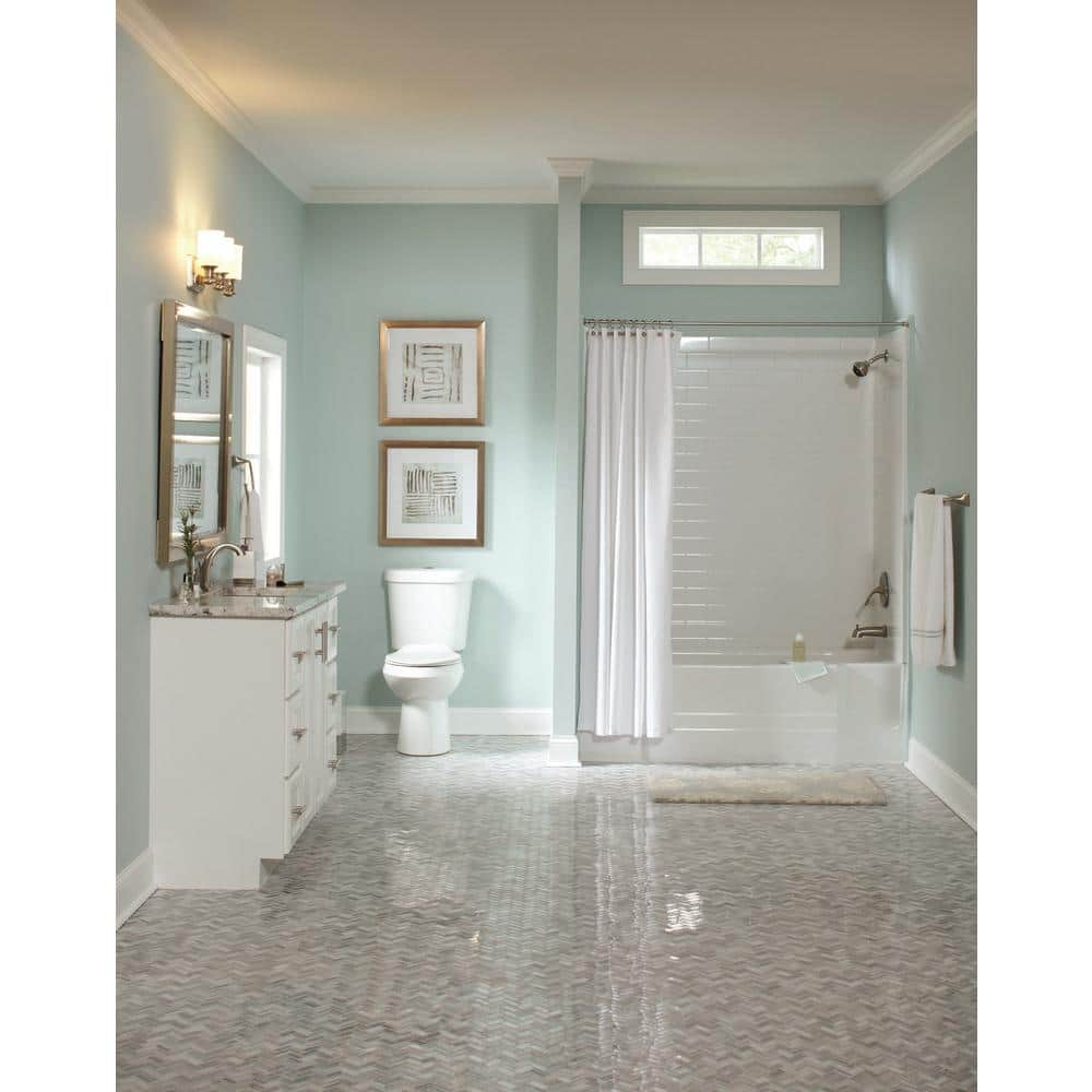 2-piece 1.1 GPF/1.6 GPF High Efficiency Dual Flush Complete Elongated Toilet in White, Seat Included