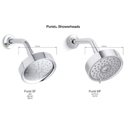 Purist 1.75 GPM Multi Function Shower Head with MasterClean and Katalyst Air-Induction Spray Technology