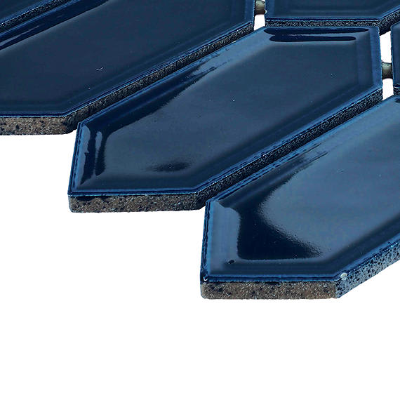 Luminique Navy Rectangle, Handcrafted 12X24 Glossy