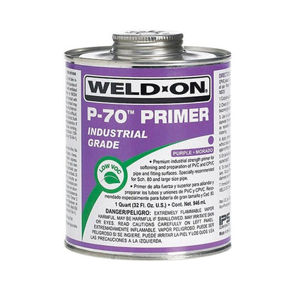 P70™ Primer, 1/2 pt, Purple, For PVC, CPVC