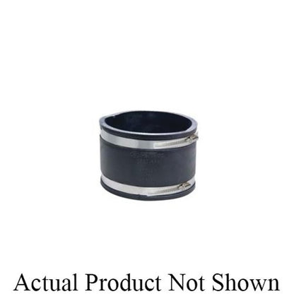 Transition Coupling, 6 in, West Coast Clay x West Coast Clay, Flexible PVC