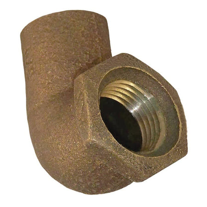 90 deg Elbow, 1-1/4 in, C x FNPT, Copper