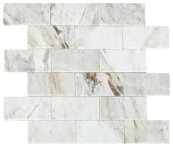 SimplyStick Mosaix Daphne White Brick 2X4 Polished