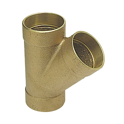 DWV Wye, 2 x 1-1/2 x 2 in, C, Copper
