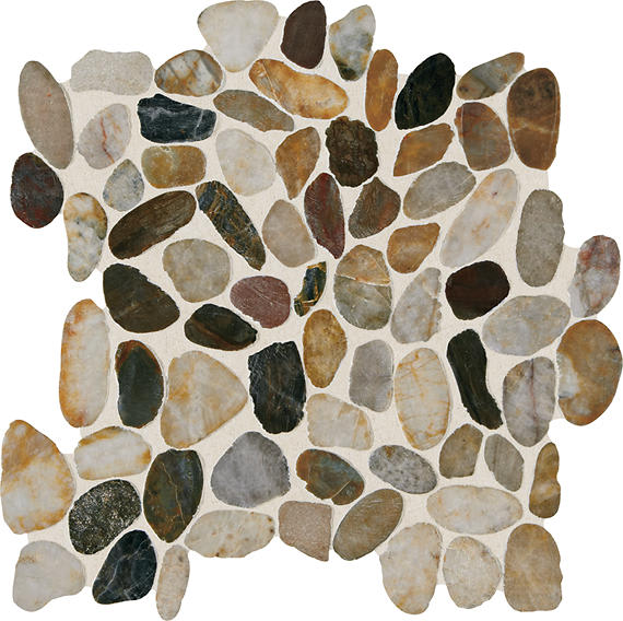 Decorative Accents Earthy Blend River Pebble Irregular Shape