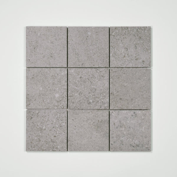Ikonite 4" x 4" Honed Porcelain Mosaic in Grey
