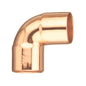 90 deg Elbow, 3/4 x 1/2 in, C, Cleaned & Bagged Copper