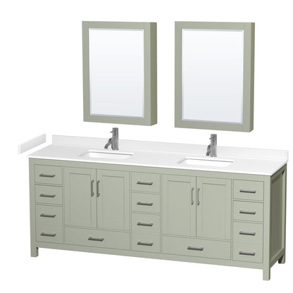Sheffield Double Bathroom Vanity - 84W x 35H x 22D