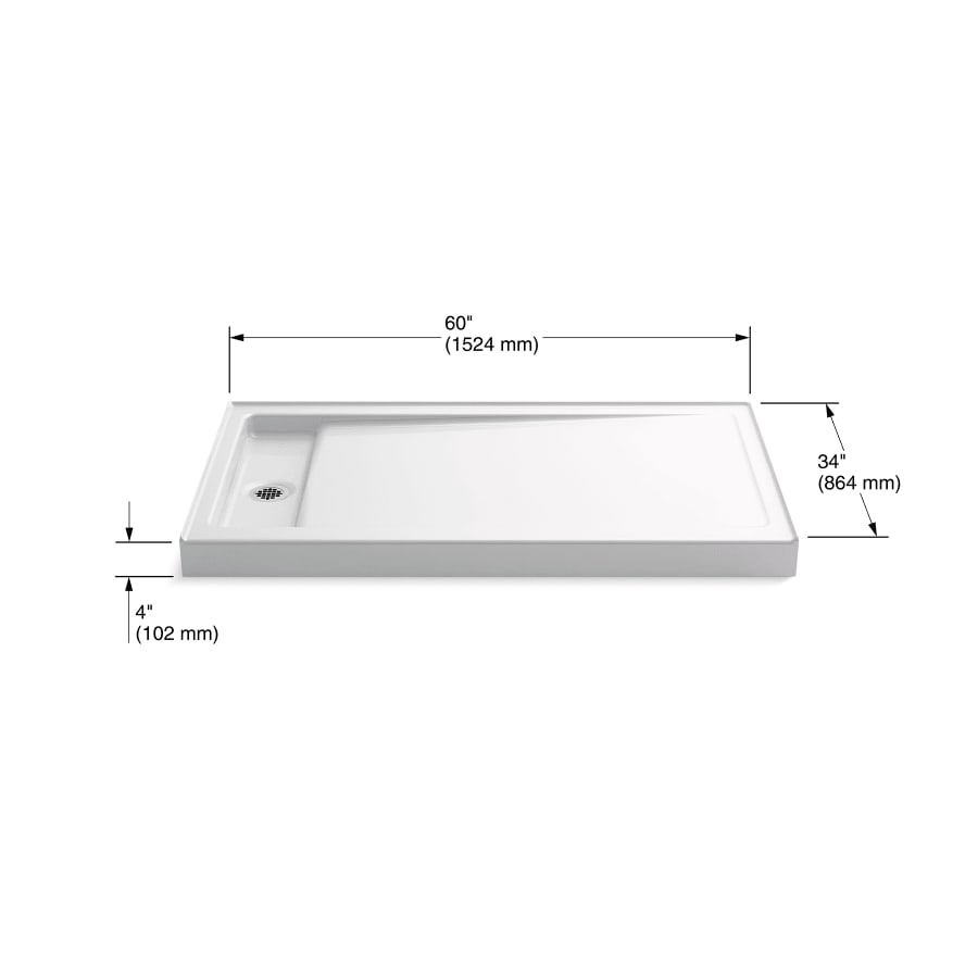 Archer 48" x 48" Square Shower Base with Single Threshold and Center Drain