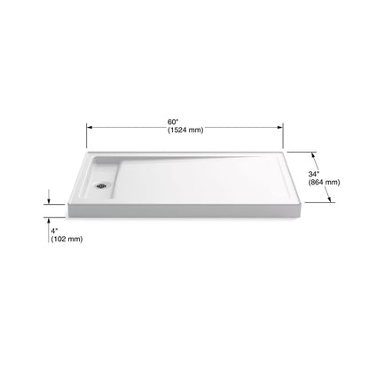 Archer 48" x 48" Square Shower Base with Single Threshold and Center Drain