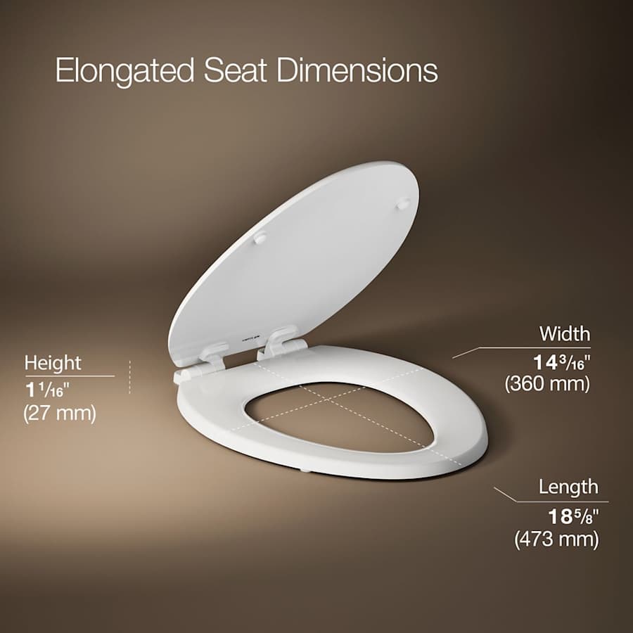 Ridgewood Elongated Molded Wood Toilet Seat with Quiet-Closeâ¢