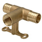 Tee, 1 x 1/2 in, Crimp PEX x FNPT, Brass
