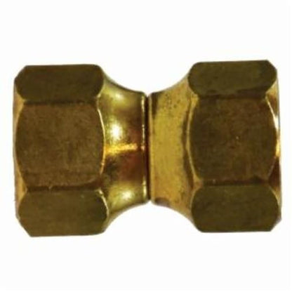 Union, 3/8 in, Flare Swivel, Brass, Rough Brass