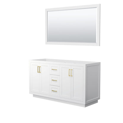 Miranda Double Bathroom Vanity - 59.25W x 33H x 21.75D