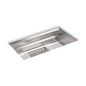 Prolific® Single Bowl Kitchen Sink, Under Mount, 33 x 17-3/4 in, 10 in Bowl Depth, 18 ga Satin Steel, Stainless