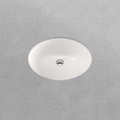 Comstock 17" Oval Vitreous China Undermount Bathroom Sink with Overflow