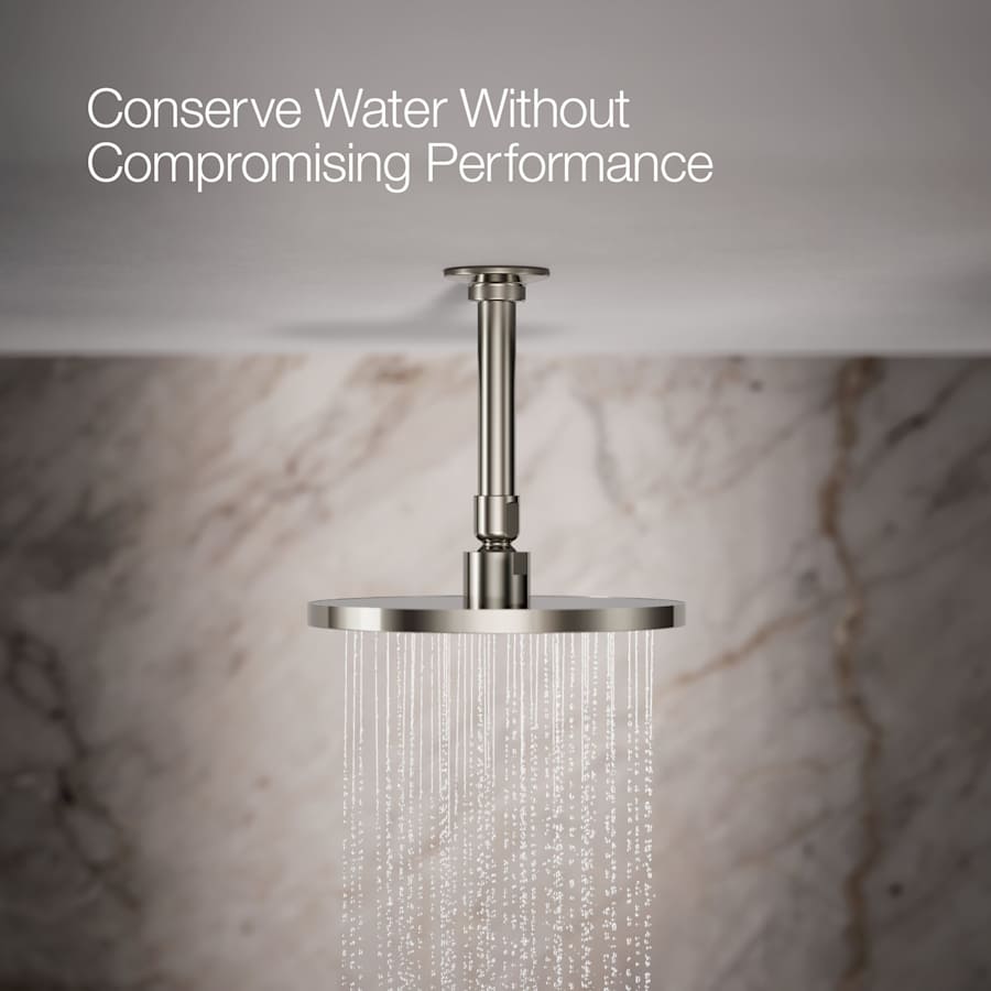 Contemporary Round 8" Single Function 2.5 GPM Rainhead with MasterClean Sprayface and Katalyst Air-Induction Technology