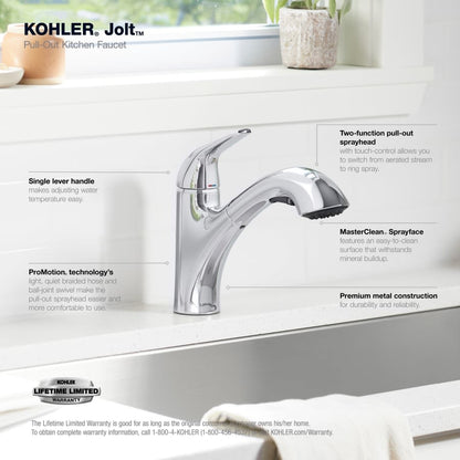 Jolt 1.5 GPM Single Hole Pull Out Kitchen Faucet