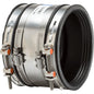 Shielded Transition Coupling, 8 in, Rubber/Stainless Steel