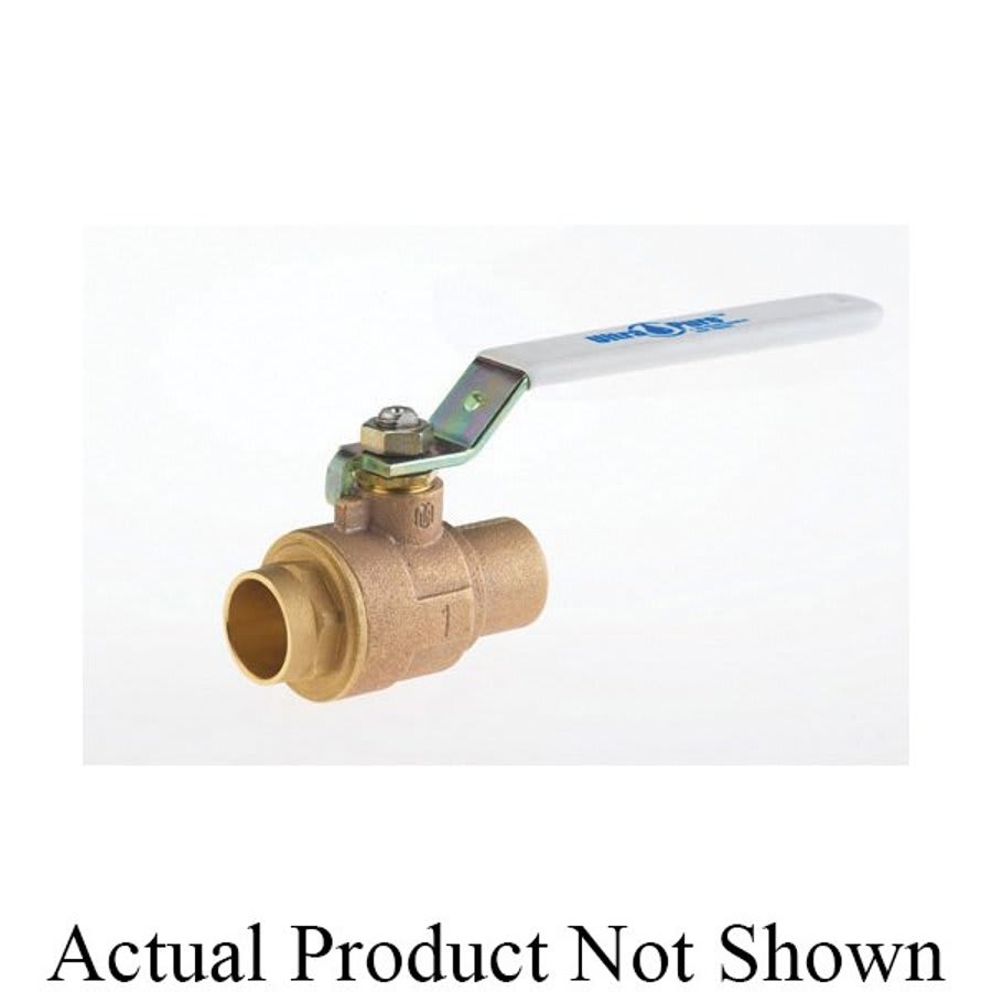 2-Piece Ball Valve, 1-1/4 in, C, Full Port, Stainless Steel Ball, Bronze