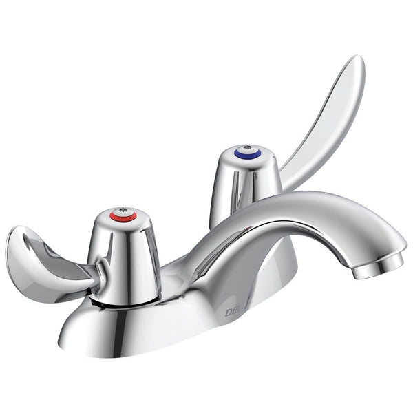 TECK® Centerset Lavatory Faucet, ADA, 2 Handle, 2-Hole, 0.5 gpm, Chrome