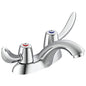 TECK® Centerset Lavatory Faucet, ADA, 2 Handle, 2-Hole, 0.5 gpm, Chrome