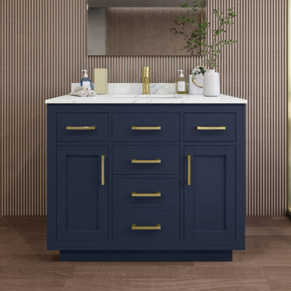 Beckett Single Bathroom Vanity with Toe Kick - 42W x 35H x 22D