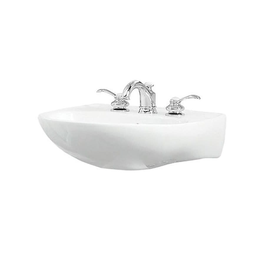 Sacramento® Wall/Pedestal Mount Lavatory Sink, 21-1/4 x 18-1/4 x 9-1/4 in, Vitreous China, White