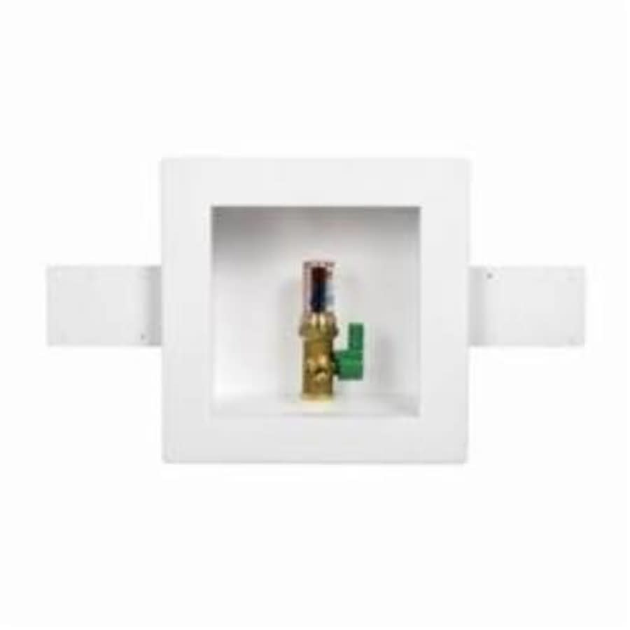 Square, 1/4 Turn, Copper, Hammer, Low Lead, Ice Maker Outlet Box Standard Pack