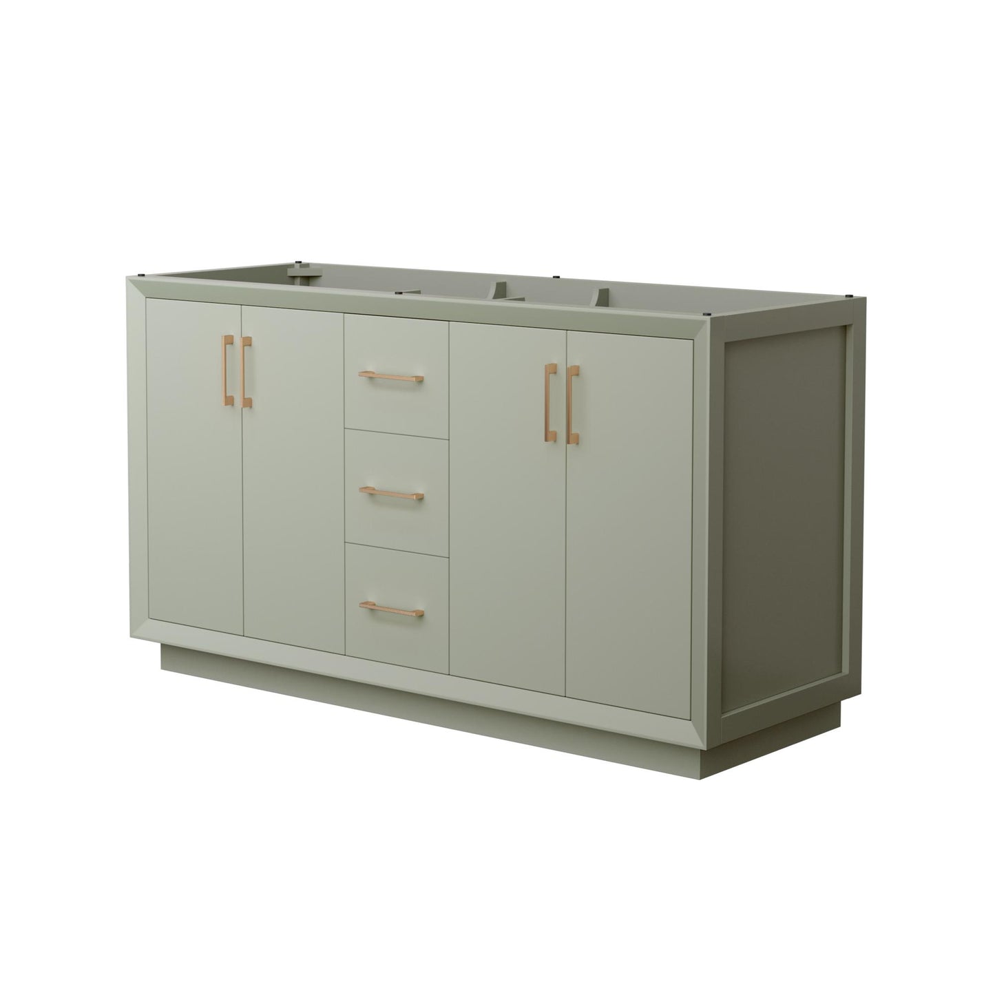 Strada Double Bathroom Vanity - 59.25W x 34.25H x 21.75D
