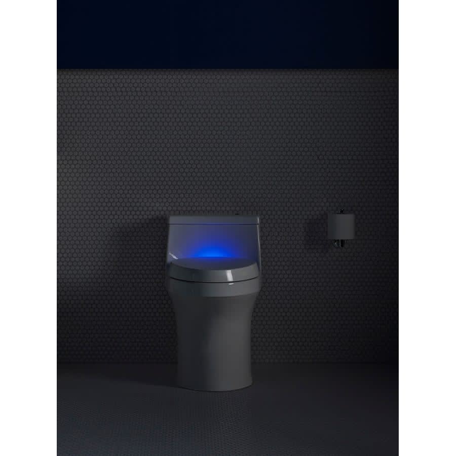 Purefresh Elongated Closed Front Toilet Seat with Purefresh Air Filtering, Night Light, and Quiet-Close Technology