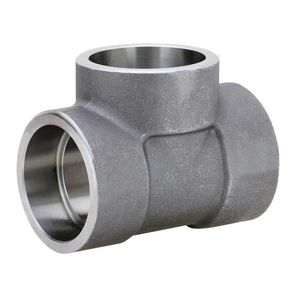 Tee, 4 in, Socket Weld, SCH 80/XH, Forged Steel, 3000 lb