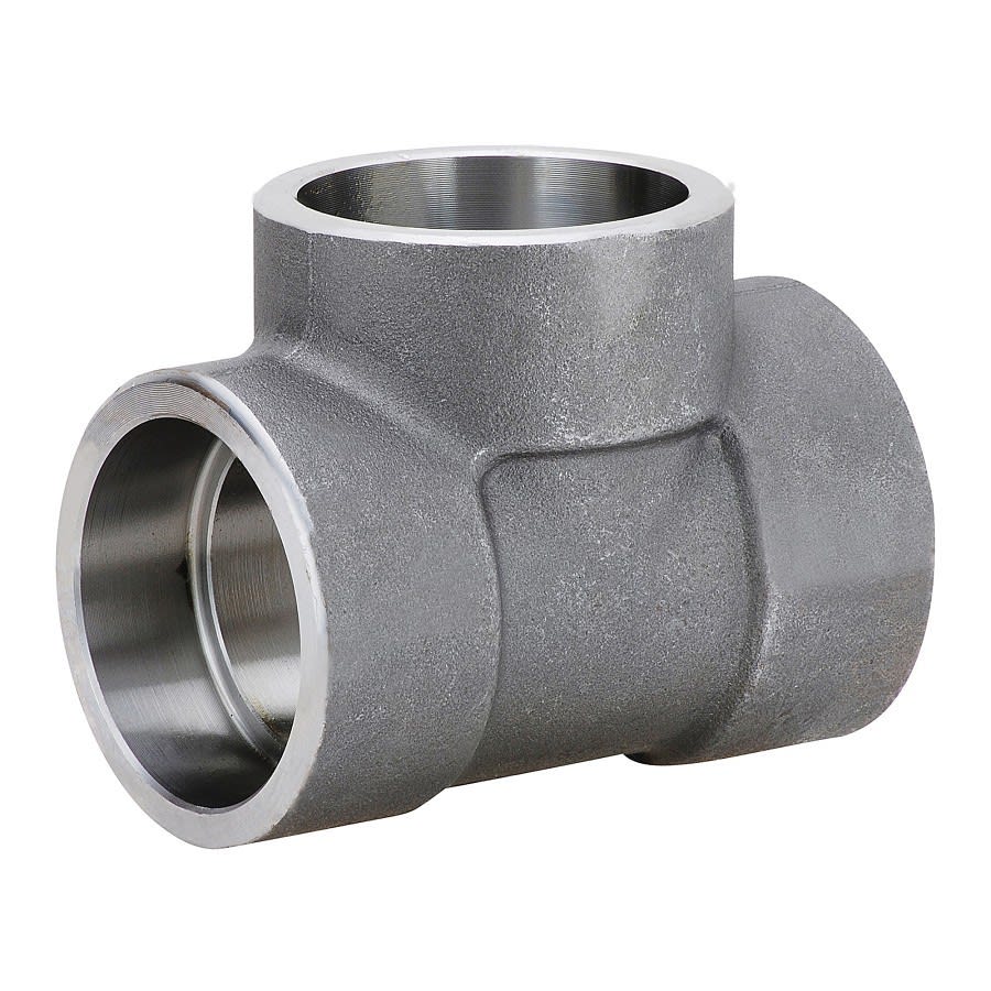 Tee, 2 in, Socket Weld, SCH 80/XH, Forged Steel, 3000 lb