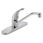 Core Kitchen Faucet, Deck Mount, ADA, 1 Lever Handle, 3-Hole, Polished Chrome