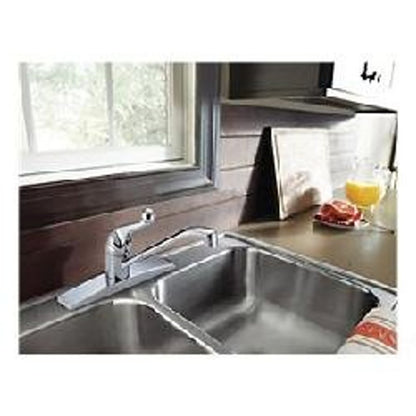 Classic Kitchen Faucet, Deck Mount, ADA, 1 Lever Handle, 3-Hole, Chrome
