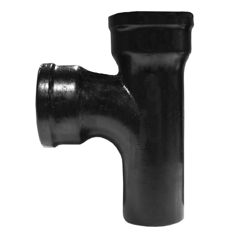 Service Weight Sanitary Tee, 4 x 3 in, Spigot x Hub, Cast Iron